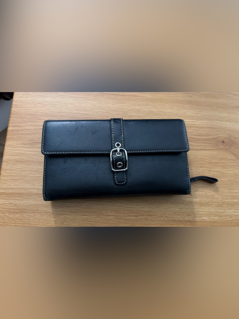 Coach Black Buckle Wallet
